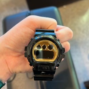 Black and Gold Casio G Shock Digital Watch (needs new battery)